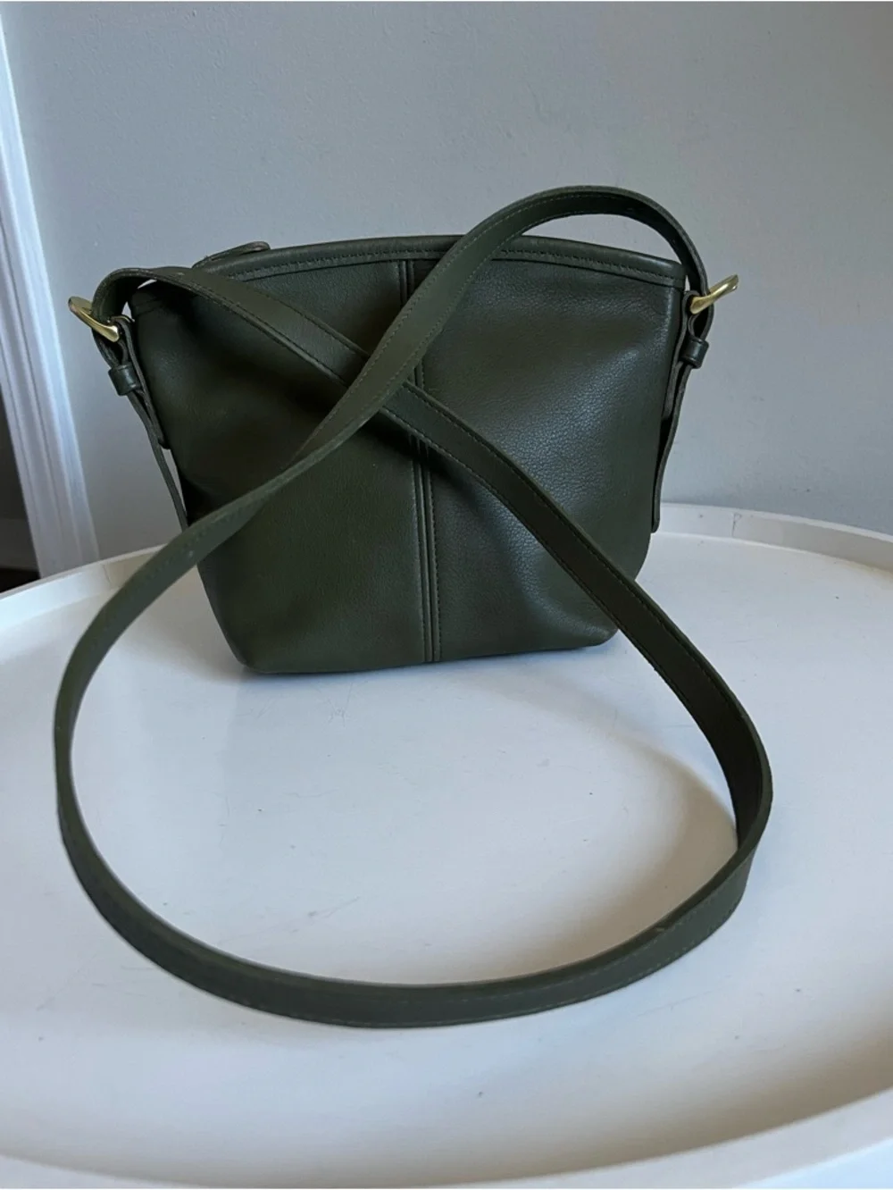 Vintage Coach Soho Mini Basket Style Crossbody Bag # 4107 in Rare Loden Green